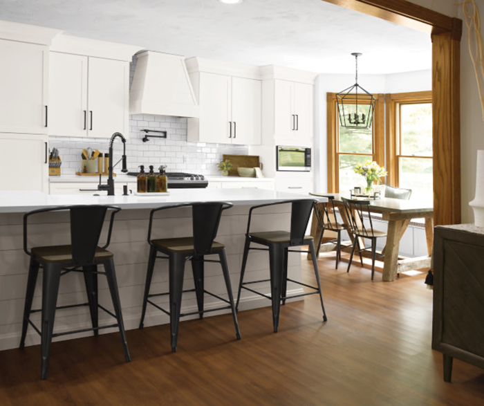 Shaker Style Cabinets Shine in Two Tone Kitchen